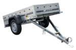 Cliquez pour agrandir Remorque neuve 200×106 avec bâche plate, rehausses de ridelles et roue jockey – Garden Trailer 200 KIPP – Image 6